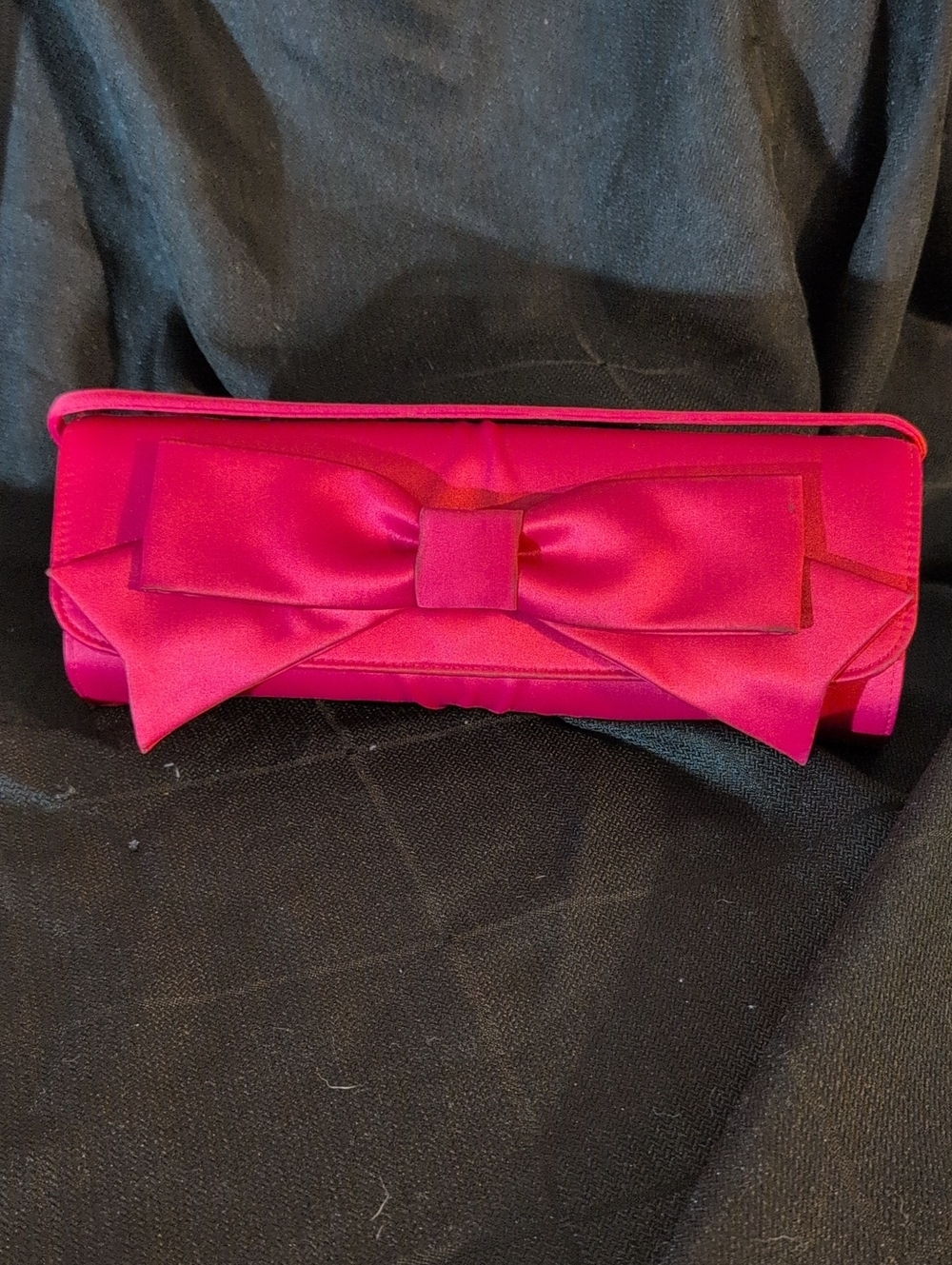 HOT Pink Bow Clutch Purse